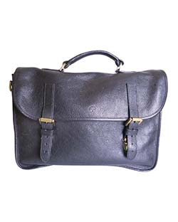 Elkington Briefcase, Leather, Black, M, D/B, Strap, 1459399